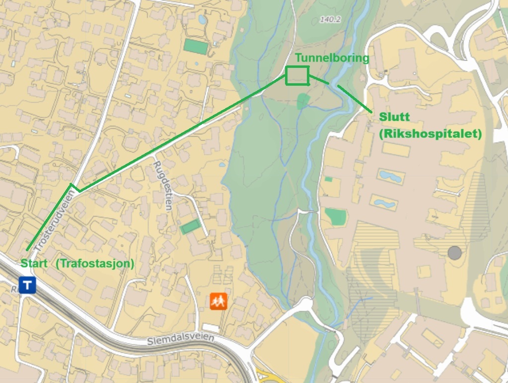 Kart over prosjektområdet